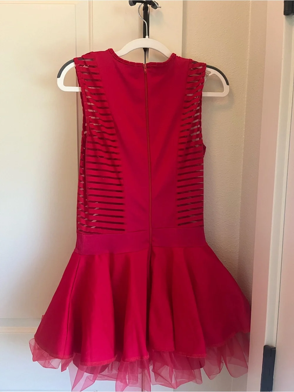 Red Sleeveless Costume with Tulle Skirt